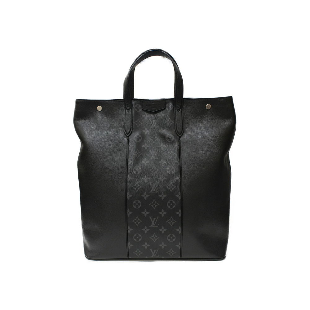 LOUIS VUITTON City Tote Taiga Monogram Eclipse Black Taigarama Bag Shoulder